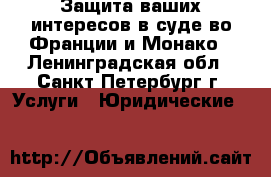 Защита ваших интересов в суде во Франции и Монако - Ленинградская обл., Санкт-Петербург г. Услуги » Юридические   